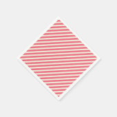Niedlich Pink Candy Cane Stripes Muster - Weihnach Serviette (Ecke)