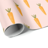 Niedlich Pink Carrot Bunny Geschenkpapier (Rolleneckpunkt)