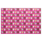 Niedlich Pink Cartoon Welpe Hunde Kinder Stoff (Fat Quarter (45,7 x 55,9 cm))