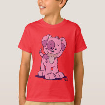 Niedlich Pink Cartoon Welppy Children T - Shirts