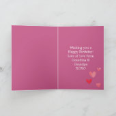 Niedlich Pink Cat Geburtstag Karte (Innenseite)