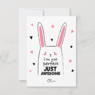 Niedlich Pink Cat Happy Valentinstag Geschenkkarte Einladung