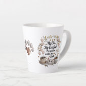 Niedlich Pink Cat Latte Tasse - Sweet & Stylish Ca (Rechte Ecke)