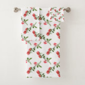 Niedlich Pink Cherry Blossom Blume Paint Badhandtuch Set (Insitu)