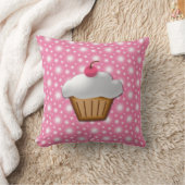Niedlich Pink Cherry Cupcake Kissen (Decke)