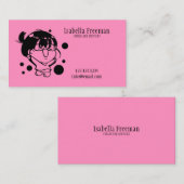 Niedlich Pink Children Girly Babysitting Visitenkarte (Vorne/Hinten)