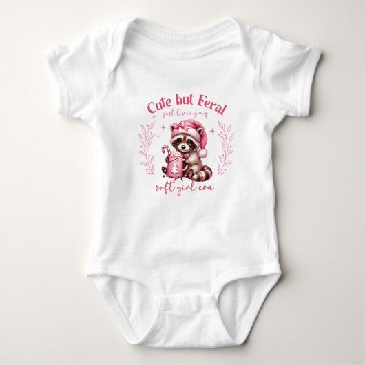Niedlich Pink Christmas Baby Strampler (Vorderseite)