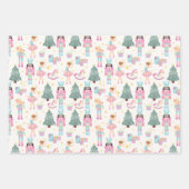 Niedlich Pink Christmas Nutcracker Ballerinas Geschenkpapier Set (Vorderseite 3)
