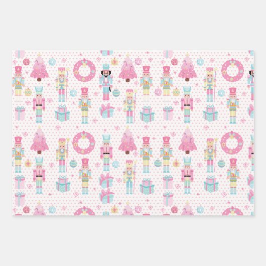 Niedlich Pink Christmas Nutcracker Ballet Geschenkpapier Set (Vorderseite 2)