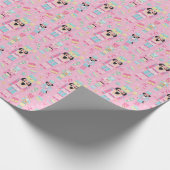 Niedlich Pink Christmas Nutcracker Geschenkpapier (Ecke)