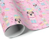 Niedlich Pink Christmas Nutcracker Geschenkpapier (Rolleneckpunkt)