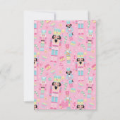 Niedlich Pink Christmas Nutcracker Personalisiert Dankeskarte (Rückseite)