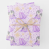 Niedlich Pink Christmas Sugarplum Pinguin Geschenkpapier Set (Beispiel)