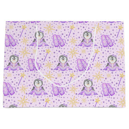 Niedlich Pink Christmas Sugarplum Pinguin Große Geschenktüte