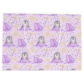 Niedlich Pink Christmas Sugarplum Pinguin Große Geschenktüte (Rückseite)