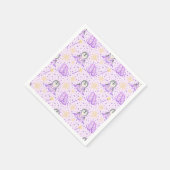 Niedlich Pink Christmas Sugarplum Pinguin Serviette (Ecke)