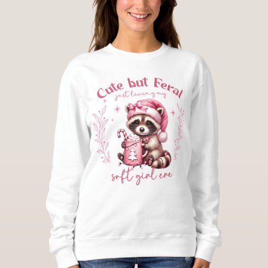 Niedlich Pink Christmas Sweatshirt (Vorderseite)