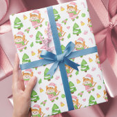 Niedlich Pink Christmas Tigers Kinder Geschenkpapier