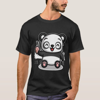 Niedlich Pink Concha Panda Bear T-Shirt