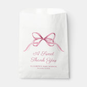 Niedlich Pink Coquette Bow Baby Girl Dusche Vielen Geschenktütchen (Vorderseite)