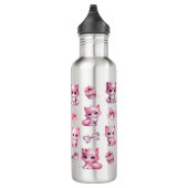 Niedlich Pink Coquette Bows Ästhetik Edelstahlflasche (Rechts)