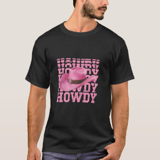 Niedlich Pink Coquette Bows Cowgirl Western Esthet T-Shirt