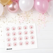 Niedlich Pink Coquette Cowgirl Stiefel und Bow Runder Aufkleber