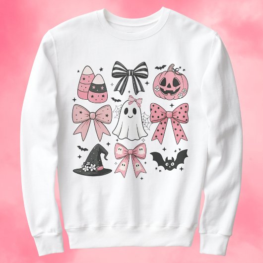 Niedlich Pink Coquette Halloween Sweatshirt