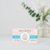 Niedlich Pink Cupcake Bäckerei Visitenkarte (Stehend Vorderseite)