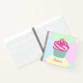 Niedlich Pink Cupcake Pastellfarben Personalisiert Notizblock (Innenseite)
