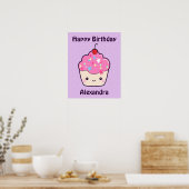 Niedlich Pink Cupcake Poster (Küche)