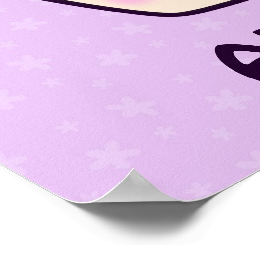 Niedlich Pink Cupcake Poster (Ecke)