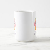 Niedlich Pink Cupcake Unicorn mit Rose Kaffeetasse (Mittel)