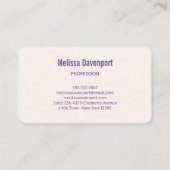 Niedlich Pink Cupcake Unicorn mit Rose Visitenkarte (Rückseite)