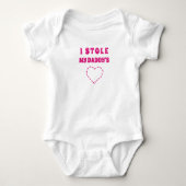 Niedlich Pink Daddy's Heart Baby Strampler (Vorderseite)