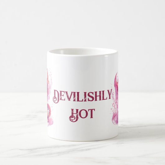 Niedlich Pink Devil Dragon Kaffeetasse (Mittel)