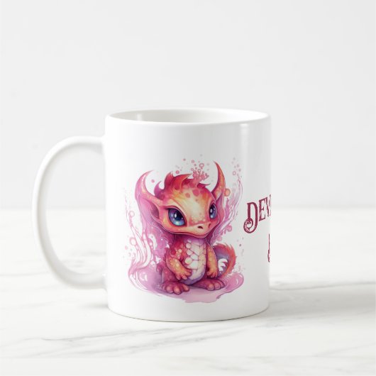 Niedlich Pink Devil Dragon Kaffeetasse (Links)