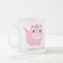 Niedlich Pink Dino Kawaii Cartoon Mattglastasse