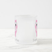 Niedlich Pink Dino Kawaii Cartoon Mattglastasse (Mittel)