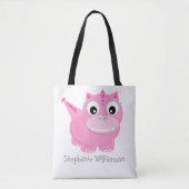 Niedlich Pink Dino Kawaii Cartoon Tasche (Vorderseite)