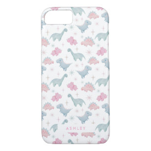 Niedlich Pink Dinosaur Pattern Girls Case-Mate iPhone Hülle