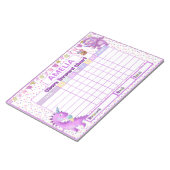 Niedlich Pink Dinosaurier Chore Rewards Chart Pers Notizblock (angewinkelt)