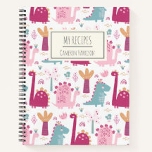 Niedlich Pink Dinosaurier Personalisiert Kids Reze