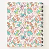 Niedlich Pink Dinosaurier Personalisiert Sketchboo Notizblock (Rückseite)