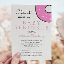 Niedlich Pink Donut Baby Sprinkle Girl Babydusche