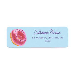 Niedlich Pink Donut Babydusche Anschrift