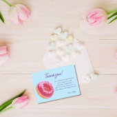 Niedlich Pink Donut Babydusche Dankeskarte