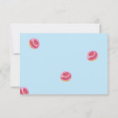 Niedlich Pink Donut Babydusche Dankeskarte (Rückseite)