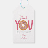 Niedlich Pink Donut Geburtstagsparty Gefallen Geschenkanhänger (Vorderseite)