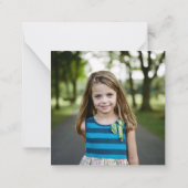 Niedlich Pink Donut Valentine's Klassenzimmer Foto Mitteilungskarte (Rückseite)